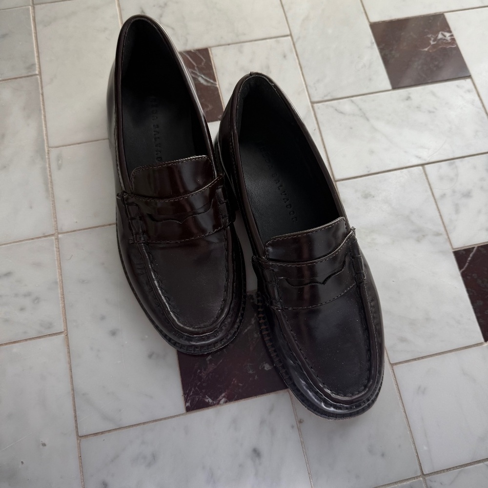 Freda Salvador Elba Penny Loafer, Espresso Spazzolato, 6